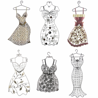 Hanging Wall Dress Forms (Set of 6) - Click to enlarge