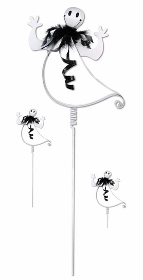 Happy Ghost Pumpkin Decoration (Set of 3) - Click to enlarge
