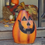 29" Tall Large Iron Jack-O-Lantern w/Candleholder 29" Tall Large Iron Jack-O-Lantern w/Candleholder