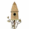 Haystack Cabin Birdhouse Stake
