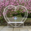 6.9ft. Iron Heart Lover's Bench - Antique White