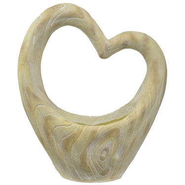 Heart Planter - Faux Wood Finish - Click to enlarge