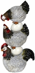 Hen & Rooster Stacked w/Eggs