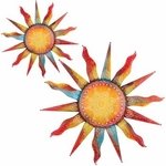 Henna Batik Sun Wall Decor (Set of 2)