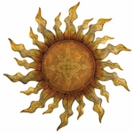 Henna Gold Sun Wall Decor