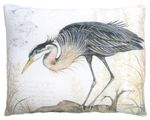 Heron on Log Outdoor Pillow