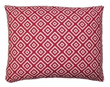 Hip Squares Red Outdoor Pillow - Click to enlarge