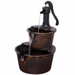 Historic Pump & Barrels Outdoor Fountain