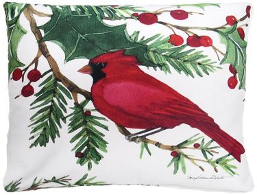 Holiday Cardinal Outdoor Pillow - Click to enlarge