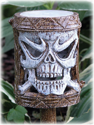 Holiday Garden Tiki Stakes - Skull (Set of 4) - Click to enlarge