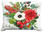 Holiday Wildflowers Outdoor Pillow