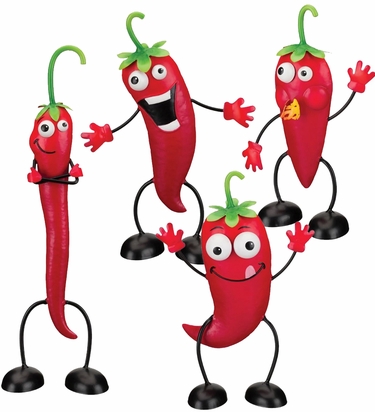 Hot Pepper Decor (Set of 4) - Click to enlarge