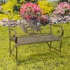 Iron Garden Bench with Howling Wolf - Antique Bronze