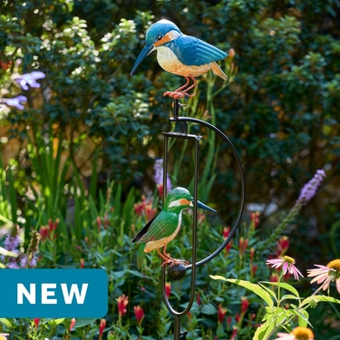 Hummingbird Duo Balance Rocker Stake - Click to enlarge