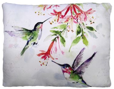 Hummingbird Feeding III Outdoor Pillow - Click to enlarge