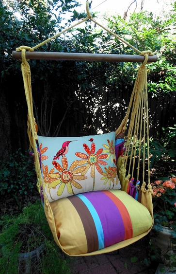 Hummingbird & Ladybug Hammock Chair Swing Set - Click to enlarge