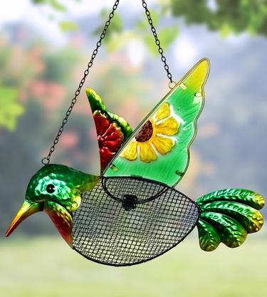 Hummingbird Mesh Wild Bird Seed Feeder - Click to enlarge