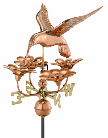 Hummingbird w/Flowers Weathervane - Click to enlarge