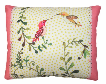 Hummingbirds w/Border Outdoor Pillow - Click to enlarge
