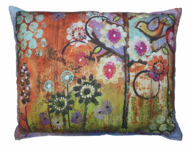 Impressions of Nature: Bird in Heart Outdoor Pillow - Click to enlarge