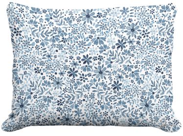 Indigo Flourish Outdoor Pillow - Click to enlarge