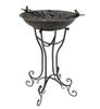 "Two Birds" Iron Bird Bath - Bronze Finish