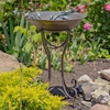 "Two Birds" Iron Bird Bath - Bronze Finish