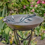 "Two Birds" Iron Bird Bath - Bronze Finish "Two Birds" Iron Bird Bath - Bronze Finish