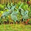 Assorted Iron Blue Cranes (Set of 6)