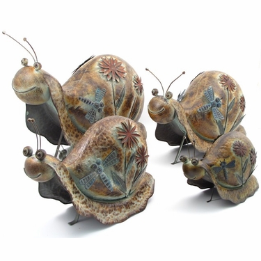 Iron Garden Snails (Set of 4) - Click to enlarge