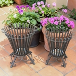 Iron Mosaic Planter/Firewood Holder (Set of 2) - Antique Bronze Iron Mosaic Planter/Firewood Holder (Set of 2) - Antique Bronze