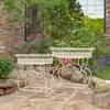 Iron Plant Stands w/Oval Baskets (Set of 2) - Antique White "London 1820"
