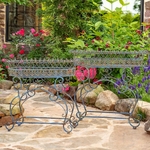 Iron Plant Stands w/Oval Baskets (Set of 2) - Cobalt Blue "London 1820" Iron Plant Stands w/Oval Baskets (Set of 2) - Cobalt Blue "London 1820"