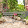 Iron Plant Stands w/Oval Baskets (Set of 2) - Cobalt Blue "London 1820"
