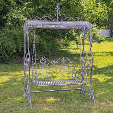 Iron Swing Bench - Blue/Bronze - Click to enlarge