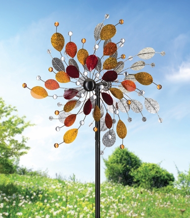 Jeweled Metallic Wind Spinner - Click to enlarge
