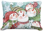 Joyful Snowmen Outdoor Pillow