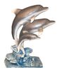 Jumping Dolphins Statuary - Natural