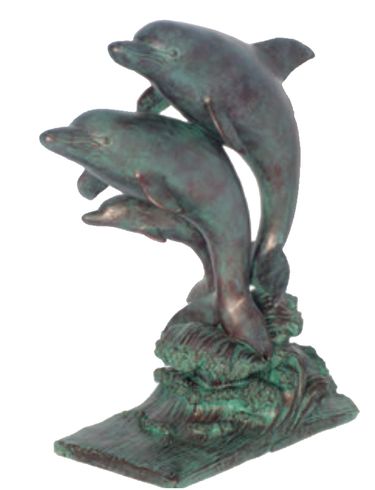 Jumping Dolphins Statuary - Bronze Patina - Click to enlarge