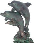 Jumping Dolphins Statuary - Bronze Patina