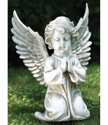 Kneeling Cherub Angel Statue - Click to enlarge