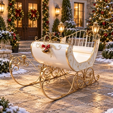 Large Victorian Christmas Sleigh 