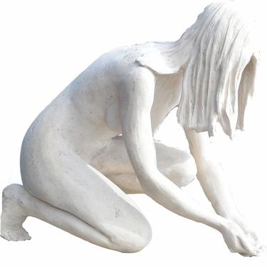 Lady of the Lake Sculpture - Roman Stone Finish - Click to enlarge