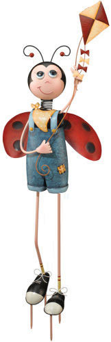 Ladybug Boy Garden Decor - Click to enlarge