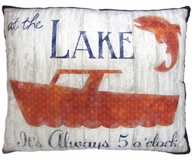 Lake Boating Outdoor Pillow - Click to enlarge