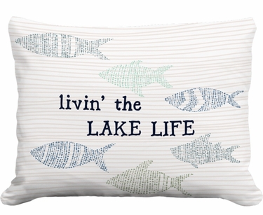 Lake Life Livin' Outdoor Pillow - Click to enlarge