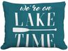 Lake Time Teal Outdoor Pillow