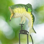 Large Bass Fish Balance Rocker Stake Large Bass Fish Balance Rocker Stake