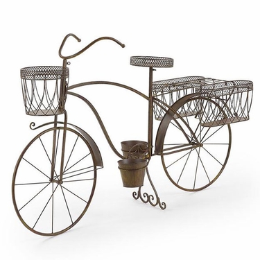 Large Bicycle Planter w/Side Baskets - Click to enlarge