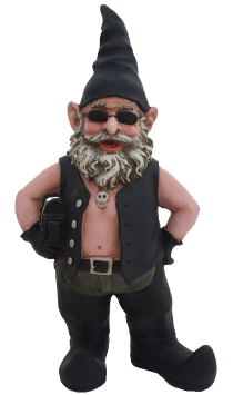 Large Biker Garden Gnome - Click to enlarge